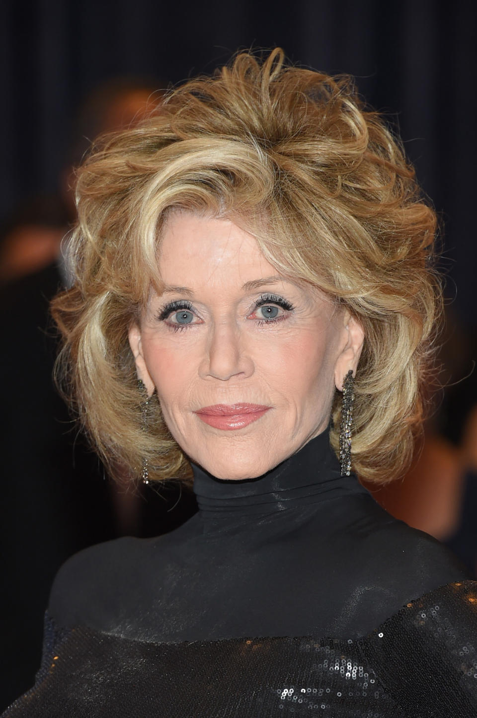 Big hair is her thing, and it just works. At 77 years old, Fonda still knows how to make an entrance.