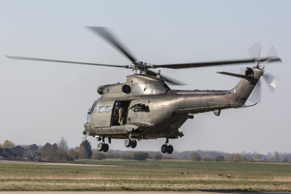 An RAF Puma helicopter