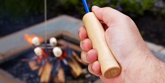 This Campfire Fishing Pole Roaster Lets You Roast Mallows Like You