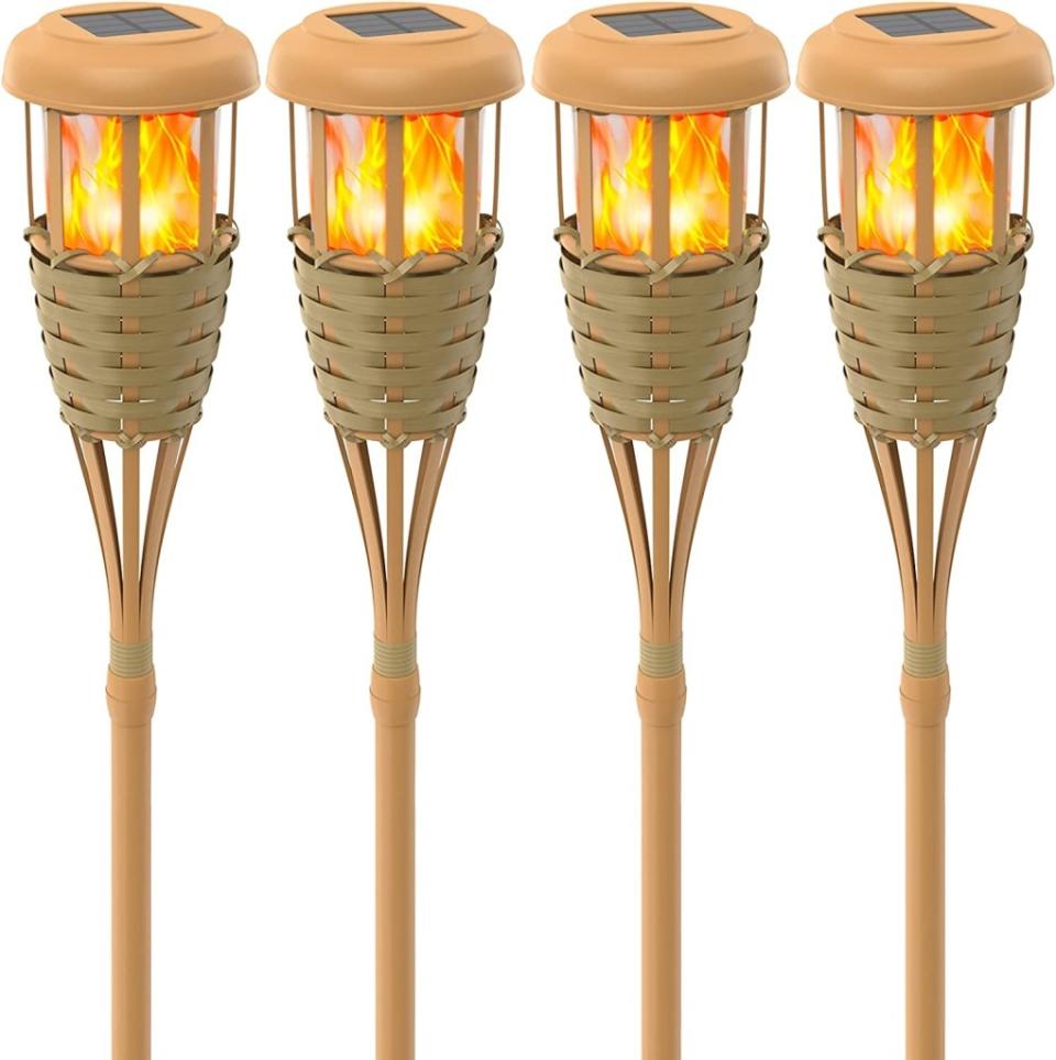 Evelynsun Tiki Torch Solar Lights