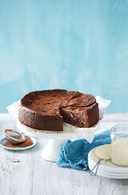 ‘Salt dough’ chocolate caramel cake