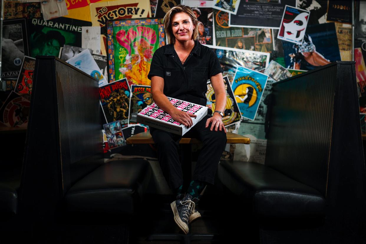 Rachel Cope of 84 Hospitality is pictured at Empire Slice House in Oklahoma City on Wednesday, Sept. 27, 2023.. Cope talked about the restaurant and her brand's growth.
