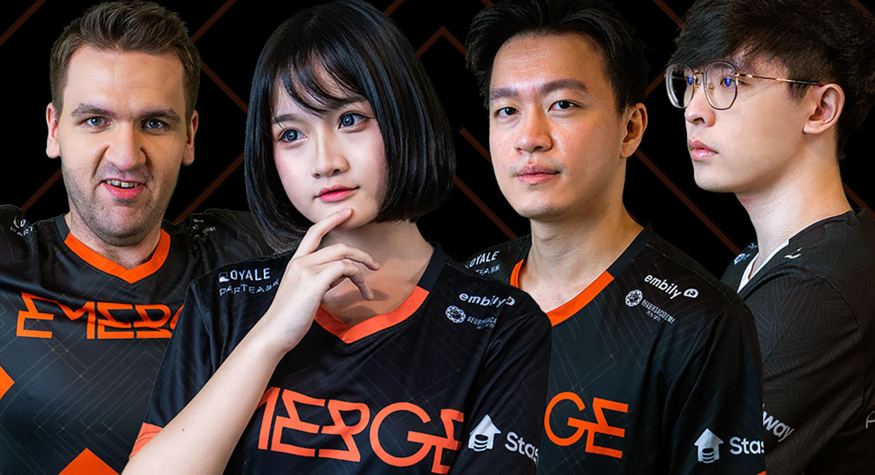 Talents from EMERGE Esports Black^, XIAOYUKIKO, HyHy and OhDeerBambi. (Photo: EMERGE Esports)