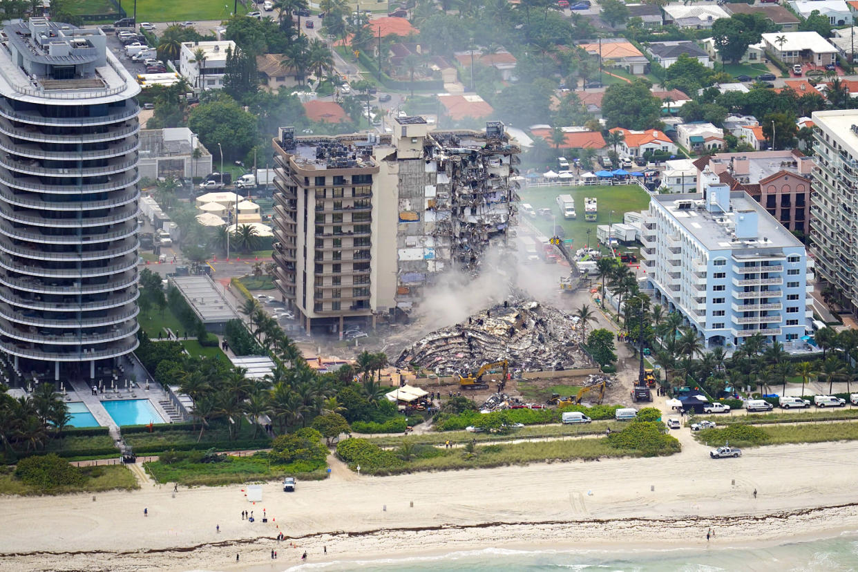 Rubble at the Champlain Towers South Condo, in Surfside, Fla (Gerald Herbert / AP file)