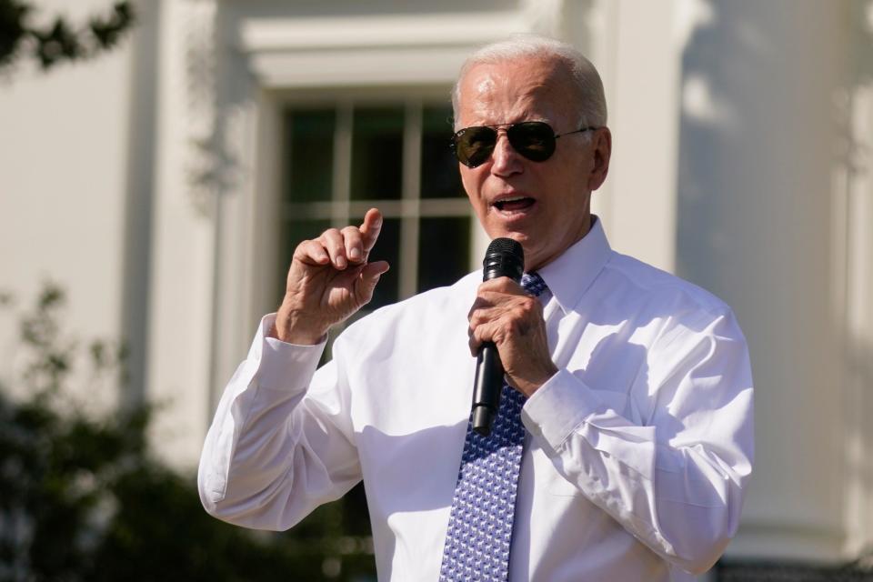 President Joe Biden speaks about the Inflation Reduction Act during a ceremony at  the White House in Washington, on Tuesday, September. 13, 2022.