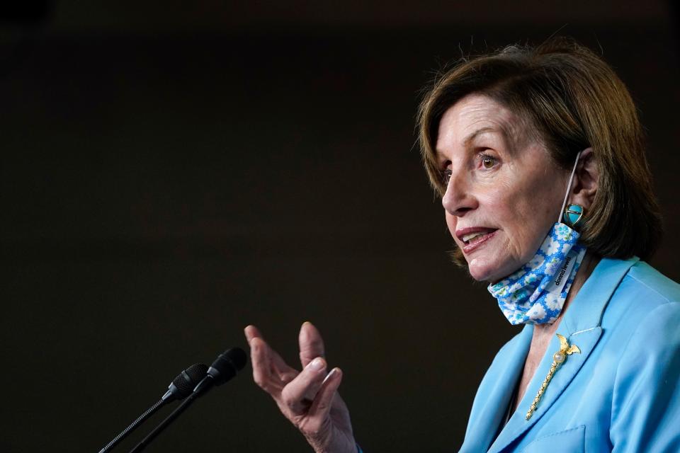 House Speaker Nancy Pelosi has called on former attorneys general William Barr and Jeff Sessions to testify regarding the seizure of House Democrats’ data (Copyright 2021 The Associated Press. All rights reserved.)