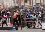 Supporters of opposition leader Ousmane Sonko clash with Security forces