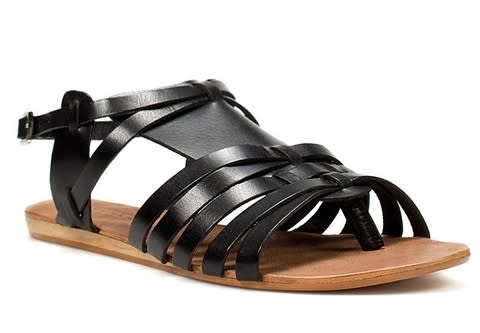 Black strappy sandals, $49.90, at Zara