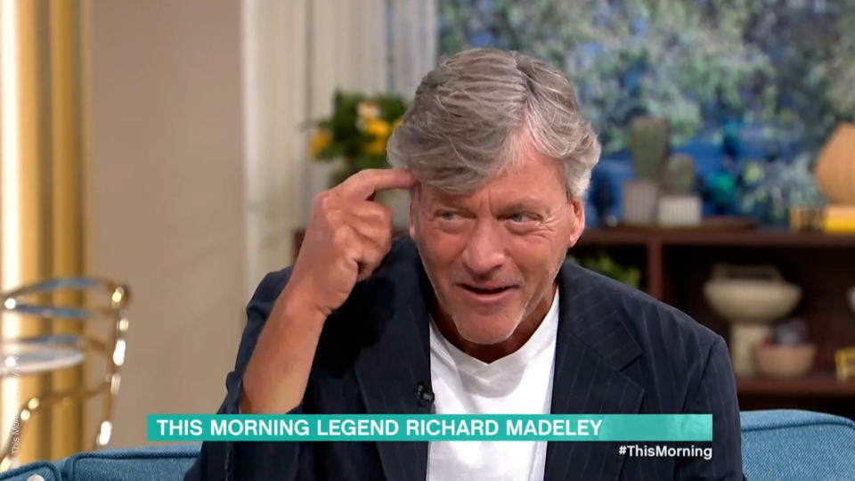 Richard Madeley appeared on This Morning. (ITV screengrab)