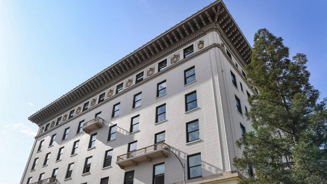 The old Hotel Fresno in downtown Fresno, built in 1913, is undergoing renovations to convert it into an 81-unit building of affordable apartments.