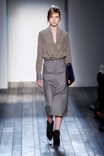 <b>Victoria Beckham AW13 at New York Fashion Week </b><br><br>Victoria's models wowed in head-to-toe neutrals.<br><br>Image © Getty