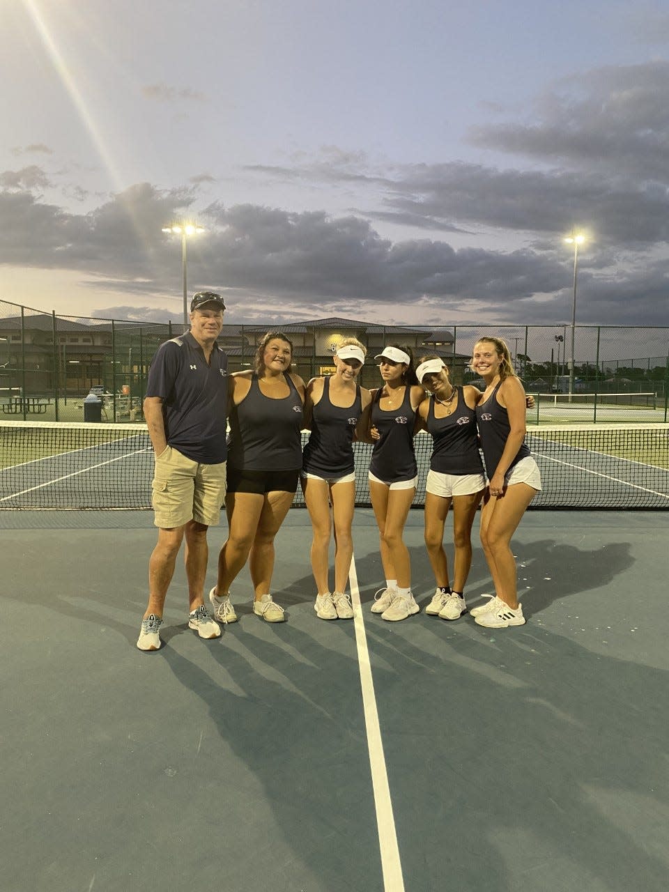 Estero High School girls tennis team going to state meet.