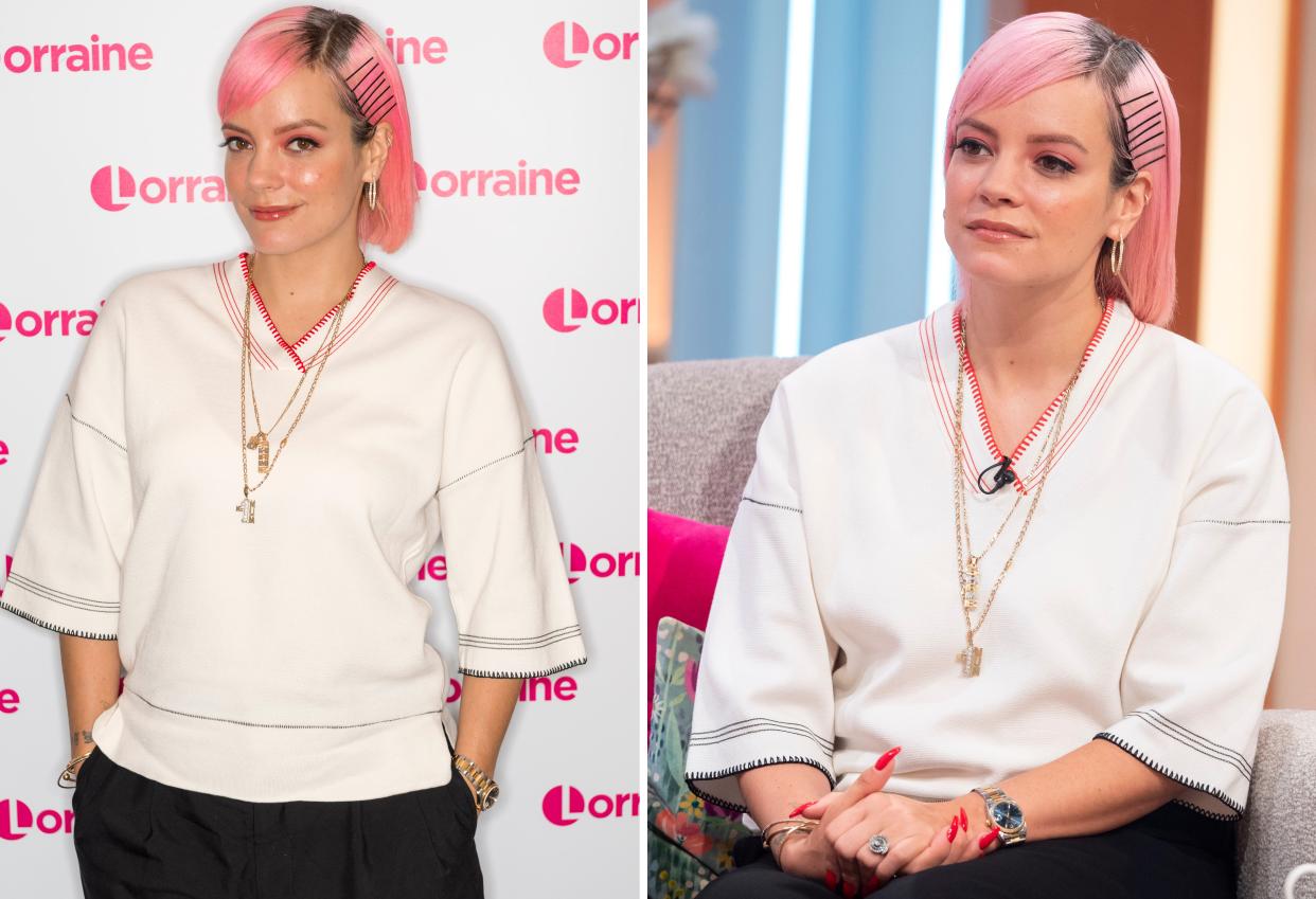 Lily Allen opened up on today’s Lorraine about her relationship with her body on today’s Lorraine. (REX)