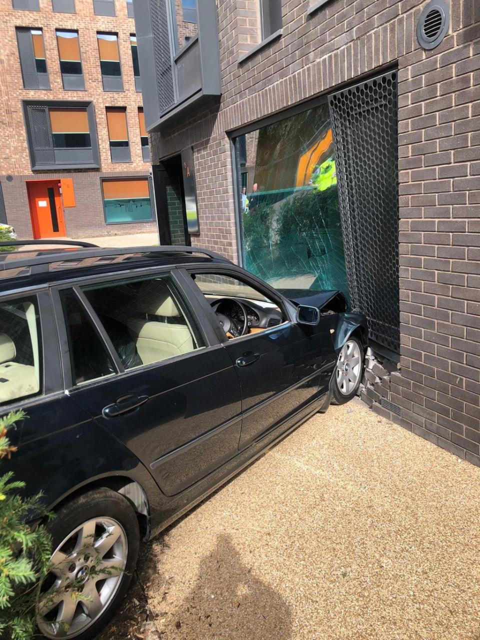 The driver who crashed into the halls of residence had been dropping off their child at university (Warwickshire Police/PA)