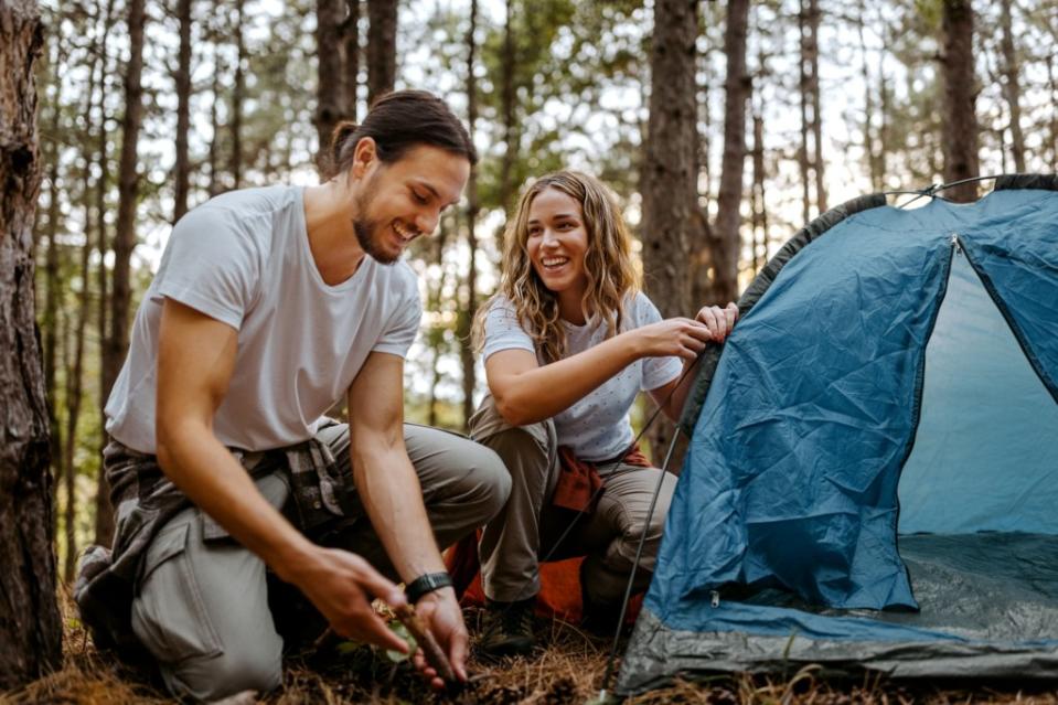 Camping with your partner is a great way to experience what nature has to offer. Getty Images