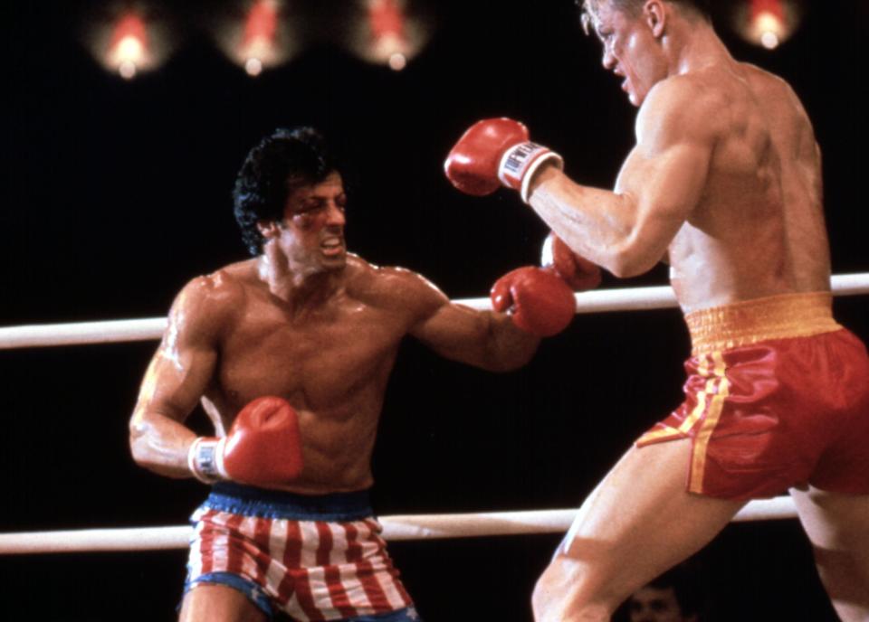 <p>Size matters: Sylvester Stallone and Dolph Lundgren in Rocky IV (1985)</p>Rex