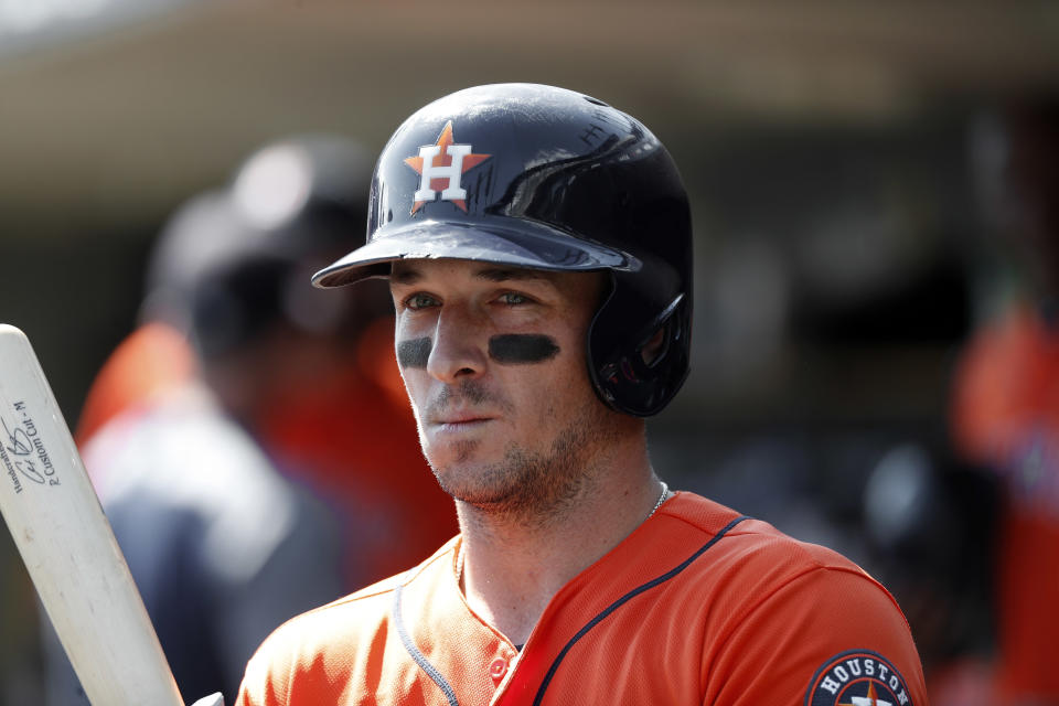 Houston Astros' star Alex Bregman gave away $1200 to fast food workers who worked on Christmas Eve. (AP)