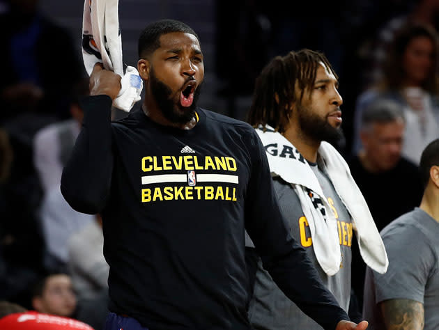 Tristan Thompson, if he avoids garbage time, can set a playoff record. (Getty Images)