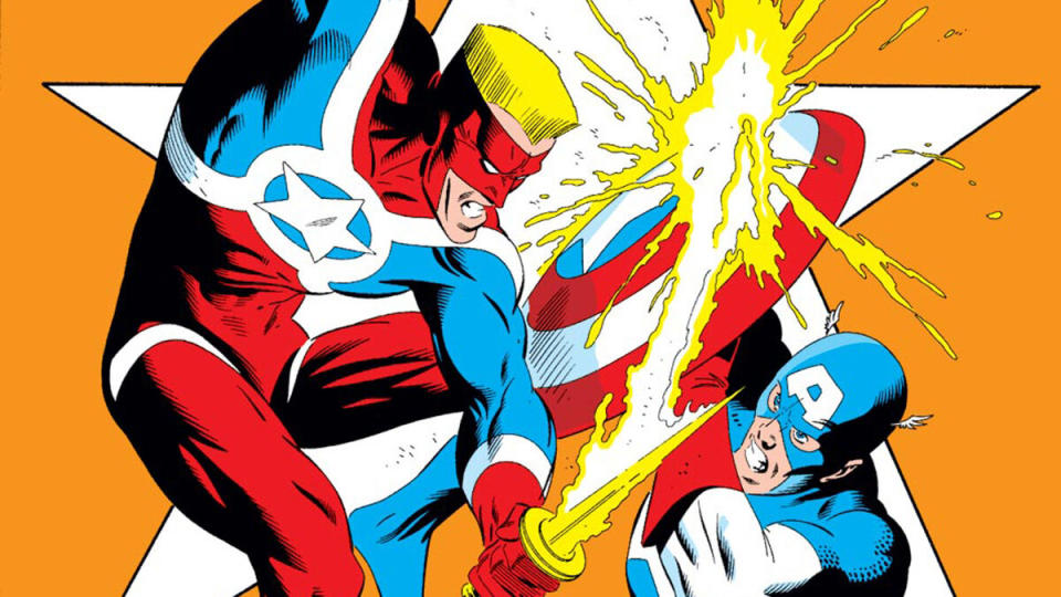 John Walker as Super-Patriot fights Captain America