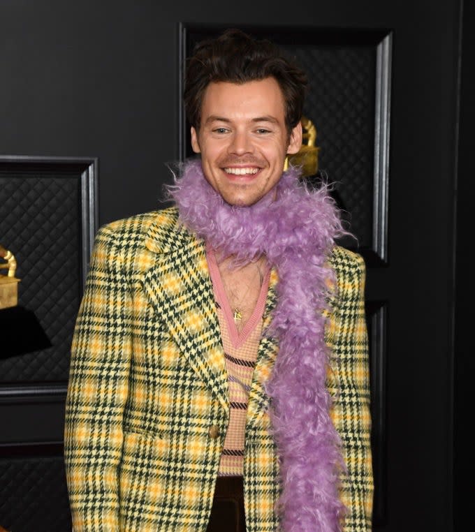 Harry in a yellow plaid jacket