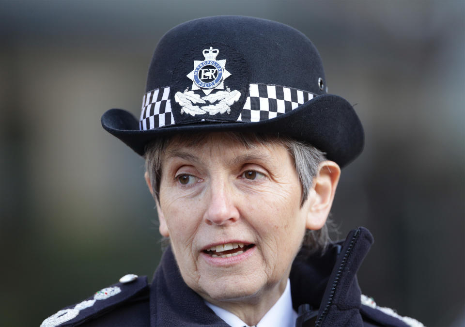 Metropolitan Police Commissioner Cressida Dick attending a raid at an address in Islington, in north London, by the Metropolitan Police flying squad, investigating a high value jewellery burglary. (Photo by Yui Mok/PA Images via Getty Images)