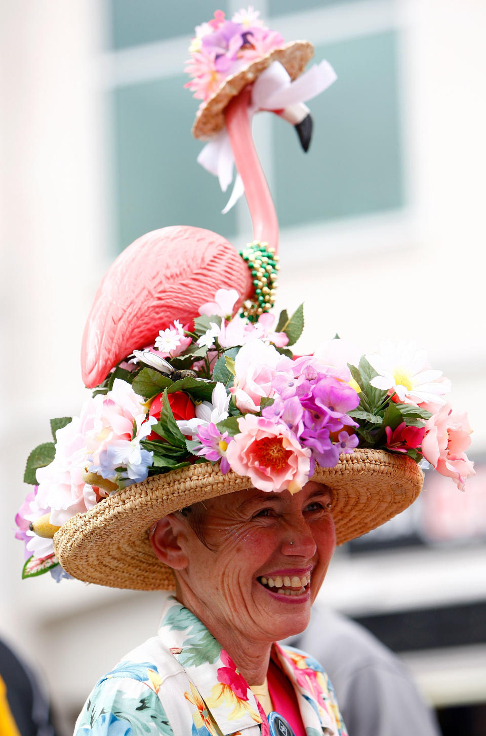 A race fan&nbsp;at the derby at Churchill Downs on May 3, 2008.