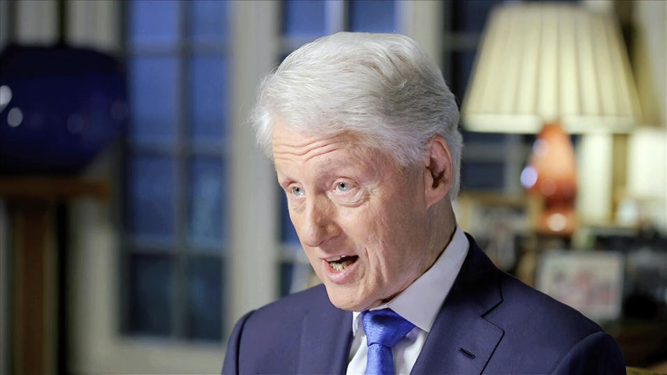 In this image from video, former President Bill Clinton speaks during the second night of the Democratic National Convention on Tuesday, Aug. 18, 2020. (Democratic National Convention via AP)