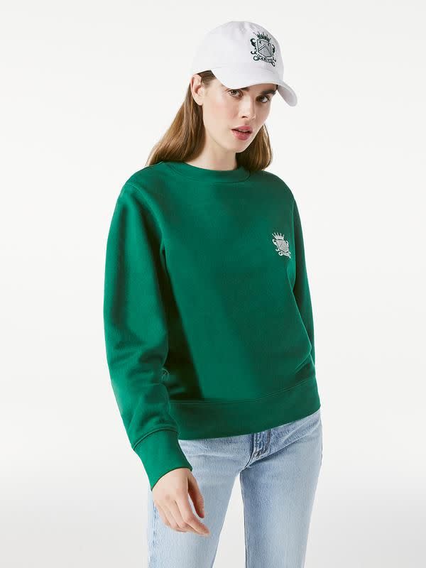 3) Carlyle Small Crest Sweatshirt Clover Green