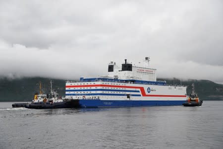 Russia's floating nuclear power plant Akademik Lomonosov leaves Murmansk