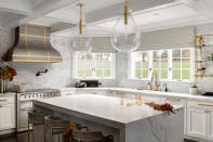 <p> Choosing the right size kitchen island is vital: too large and it will make your kitchen look crowded; too small and will look badly planned.  </p> <p> 'A mistake we see often is an island that is too small for a space,' says Jennifer Walter, owner and principal designer of the Folding Chair Design Co. </p> <p> 'You need a minimum of 36n working space around an island but we like to allow at least 40-48in of space for comfortable circulation. With that said, don't sell yourself short by not utilizing all the space both around your island and in building the island itself.  Even if you opt for a vintage piece or furniture-style piece, make sure it's in proportion to the rest of the kitchen.   </p> <p> 'This kitchen island was intended for the homeowner to use every day as a breakfast spot, so we gave ample room on the eating side and the prep side while equally allowing walking space. Any bigger, and this island (with nothing interrupting the countertop) might seem overwhelming in this space.' </p>