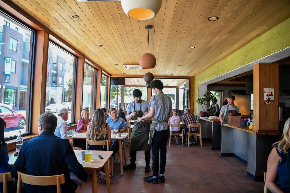 Food is served to the customers at Locust in Nashville, Tenn., Friday, Sept. 15, 2023.