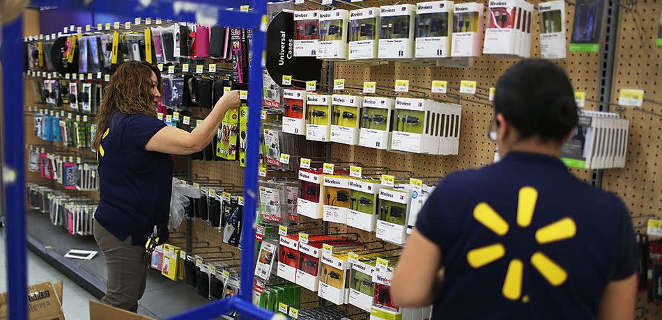 Walmart store employees prepare for Black Friday shoppers