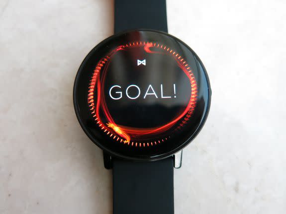 The Misfit Vapor displays an animation when you reach your fitness goal for the day.