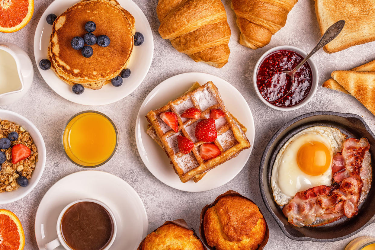 Delicious breakfast on a light table. (tbralnina / Getty Images/iStockphoto)