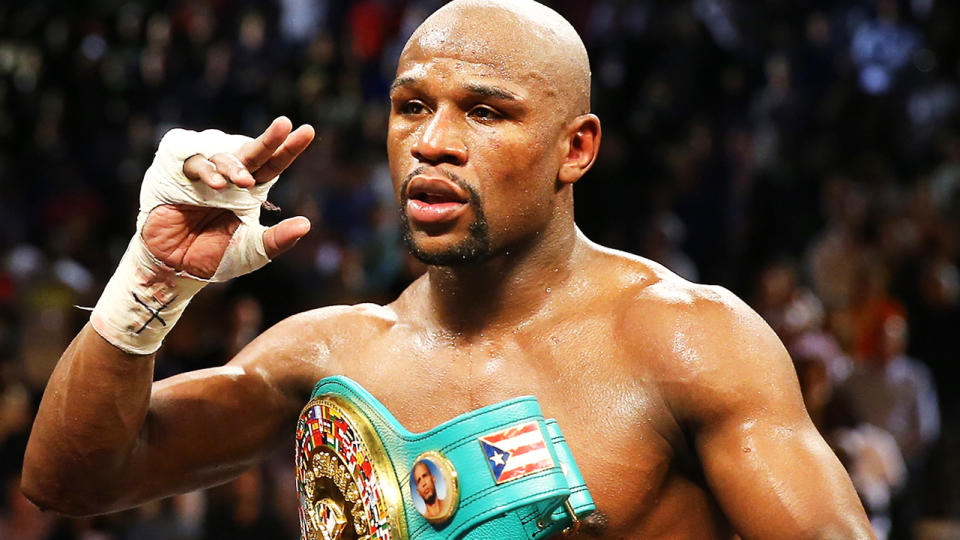 Floyd Mayweather, pictured here after beating Robert Guerrero in 2013.