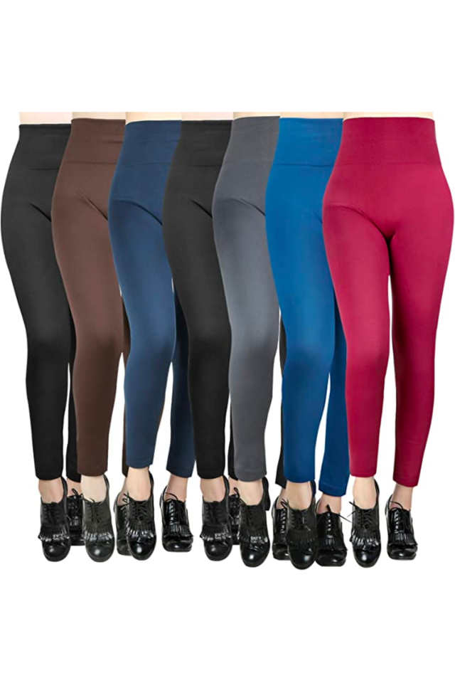 High-Waisted Fleece-Lined Stirrup Leggings for Women