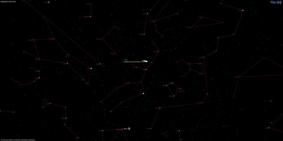 μια απεικόνιση του νυχτερινού ουρανού με μια φωτεινή λευκή λωρίδα ενάντια στα αστέρια φόντου