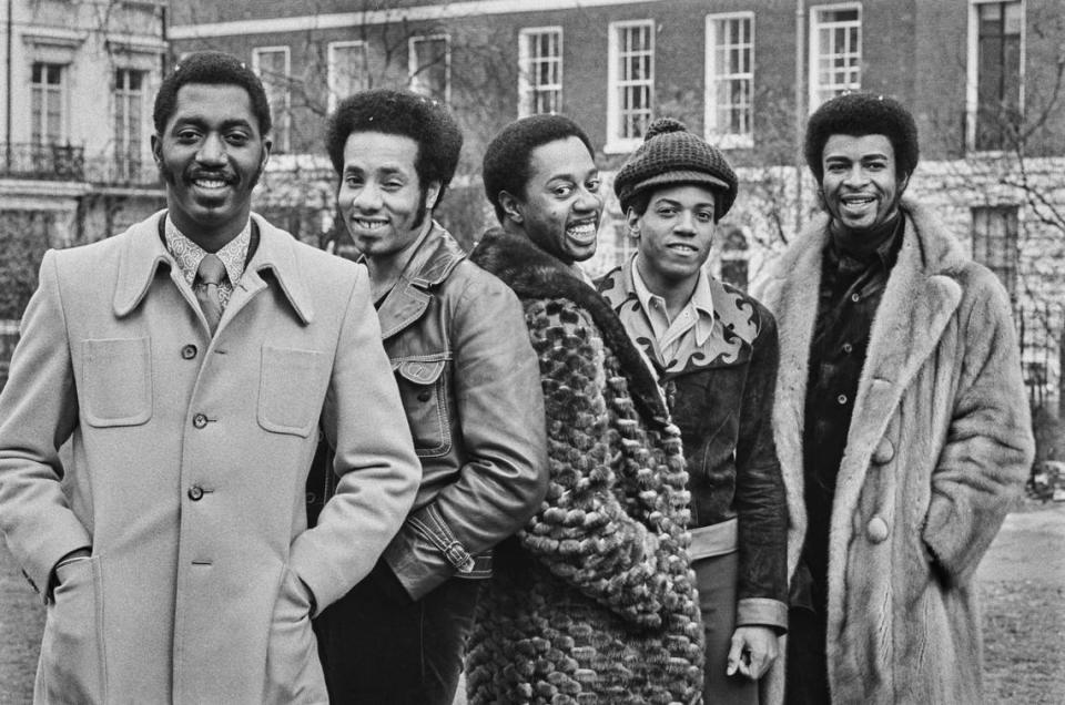 The Temptations in the U.K. in April 1972. From left, Otis Williams, Richard Street, Melvin Franklin, Damon Harris and Dennis Edwards. Williams and Franklin were two of the original members of the group.