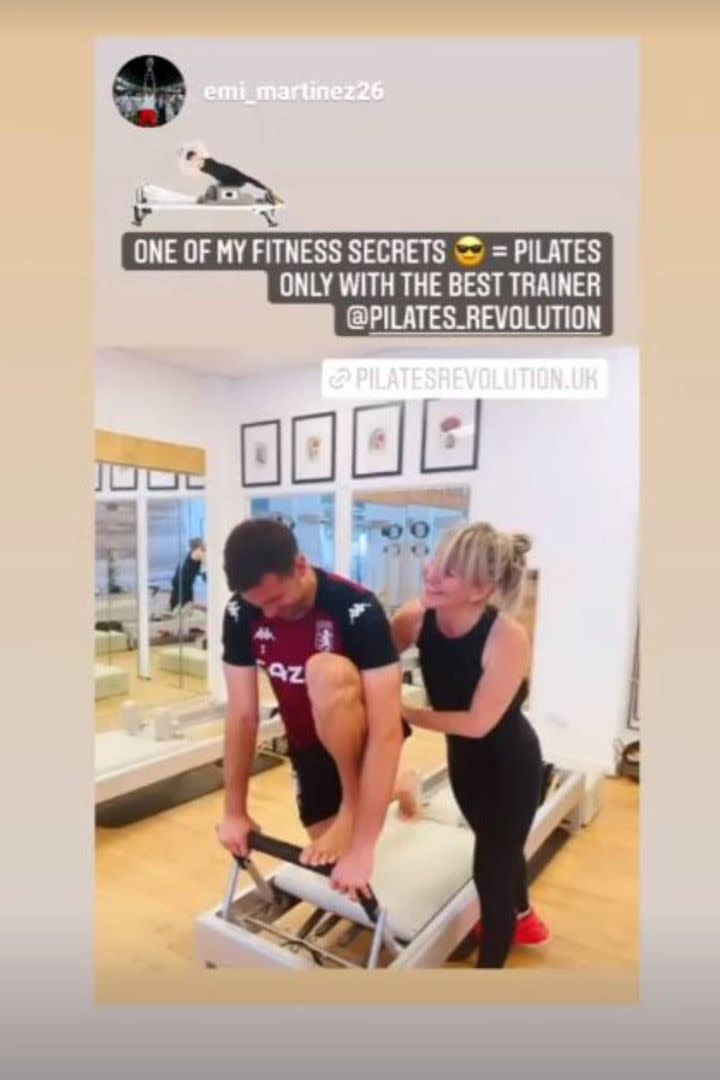 Dibu Martínez es cliente de Pilates Revolution, un gimnasio de Birmingham, desde hace al menos dos años