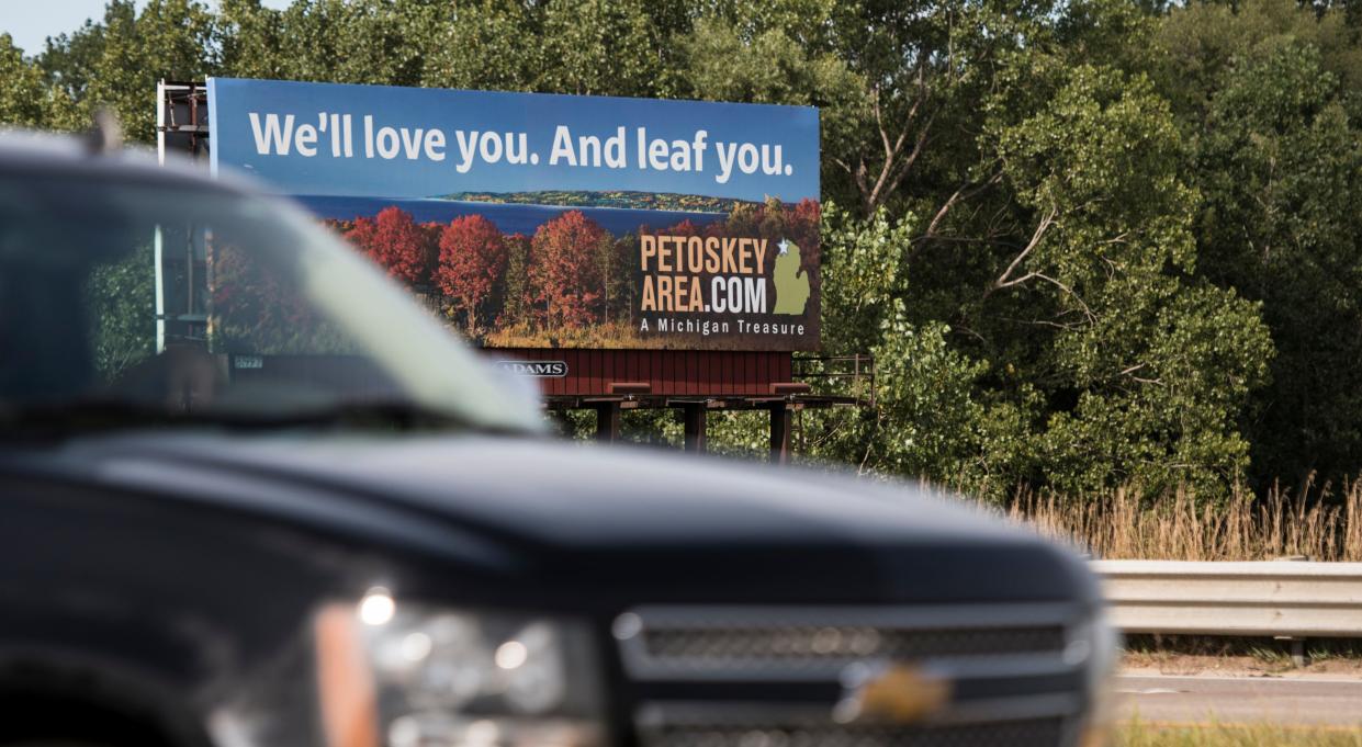 An Adams Outdoor billboard along the east side of US-127 between East State Road and Lake Lansing Road pictured Friday, Aug. 30, 2019.