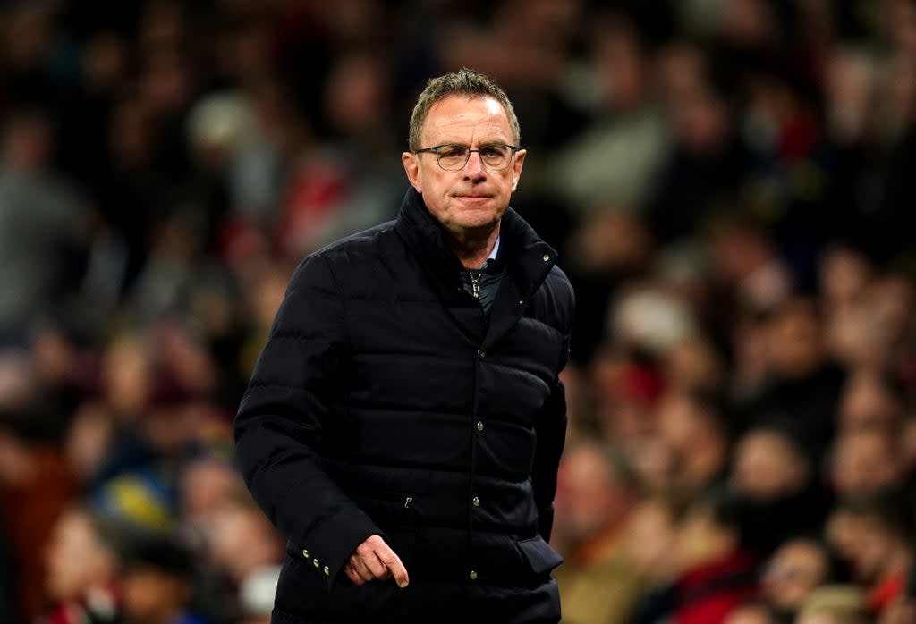 Ralf Rangnick claimed he told Manchester United to sign a striker in January but was told ‘no’ (Martin Rickett/PA) (PA Wire)