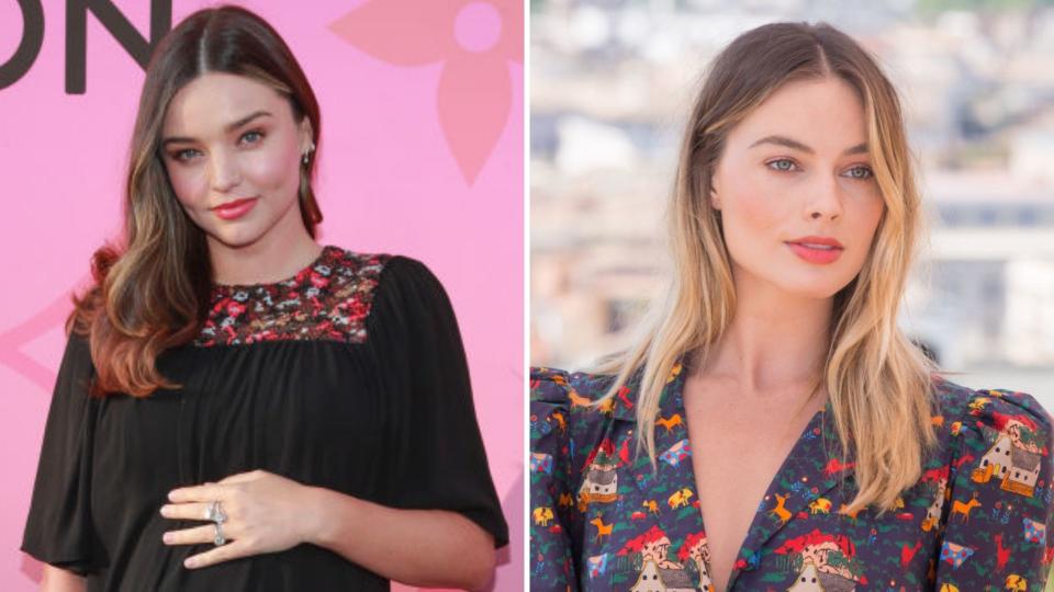 Model Miranda Kerr and actress Margot Robbie.