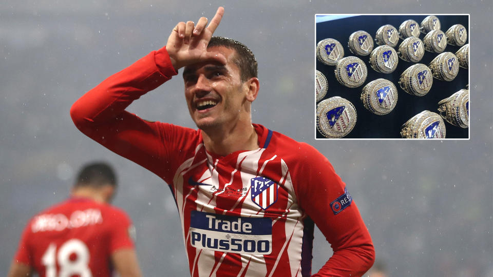 Antoine Griezmann has treated his Atletico team-mates to special rings after their Super Cup victory