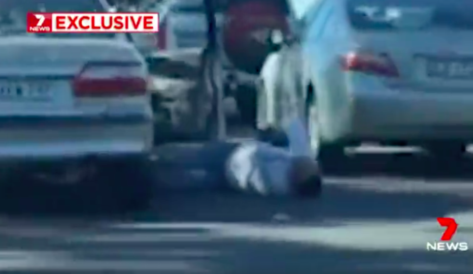 This man was left unconscious after an attack two weeks ago. Source: 7 News