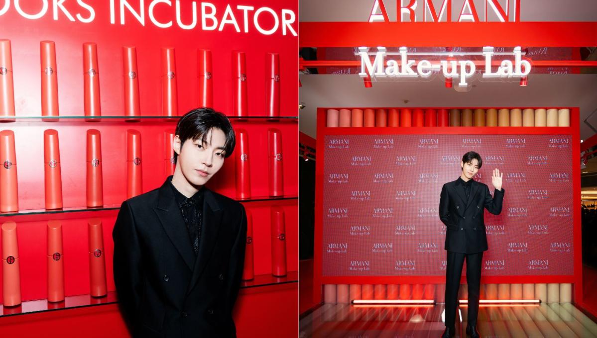 Hwang In youp lends his star power to Armani Make up Lab in Singapore