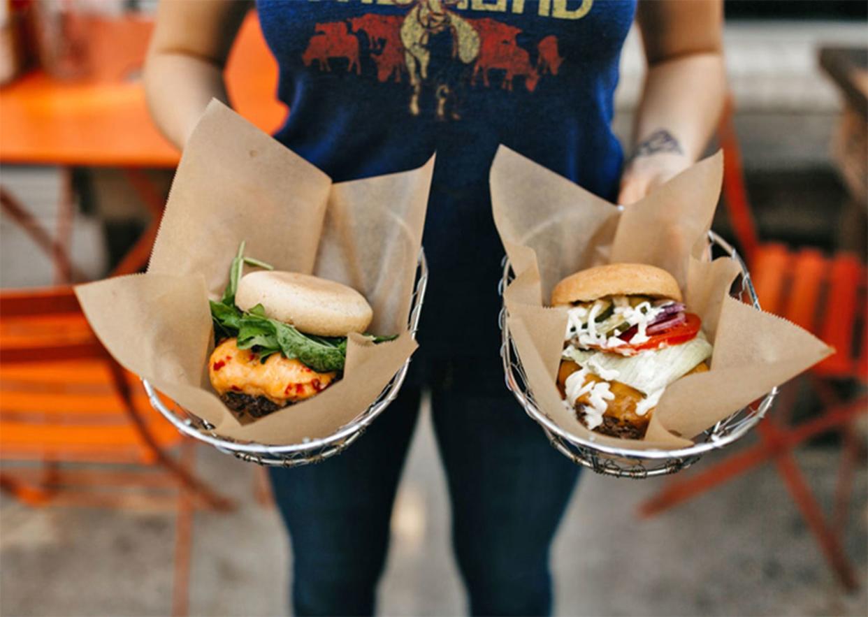 This promotional photo from Farm Burger shows a pair of menu items from the Georgia-based burger chain. An Athens location is expected to open in December 2021.