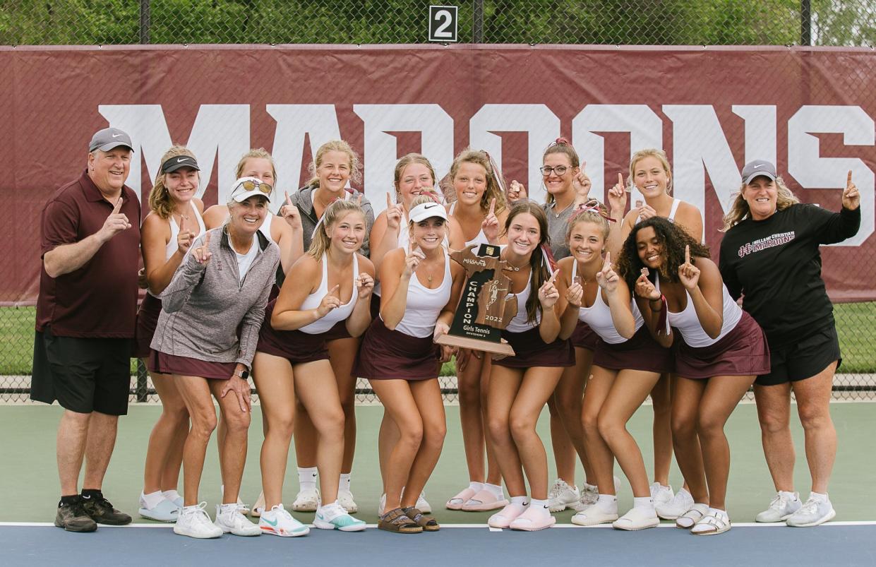 The Holland Christian girls tennis team claimed the Division 3 regional championship on Friday at home.