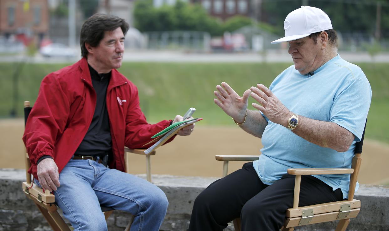 Major League Baseball's all-time hits leader Pete Rose walks through his boyhood neighborhood, Sedamsville, with Enquirer columnist Paul Daugherty in June 2015.