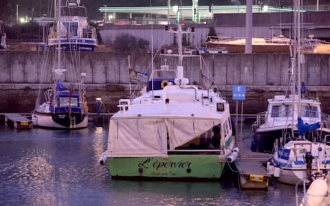  L'Epervier, the stolen French fishing trawler which entered Dover Harbour with 17 migrants on board on Tuesday - Credit: Steve Finn