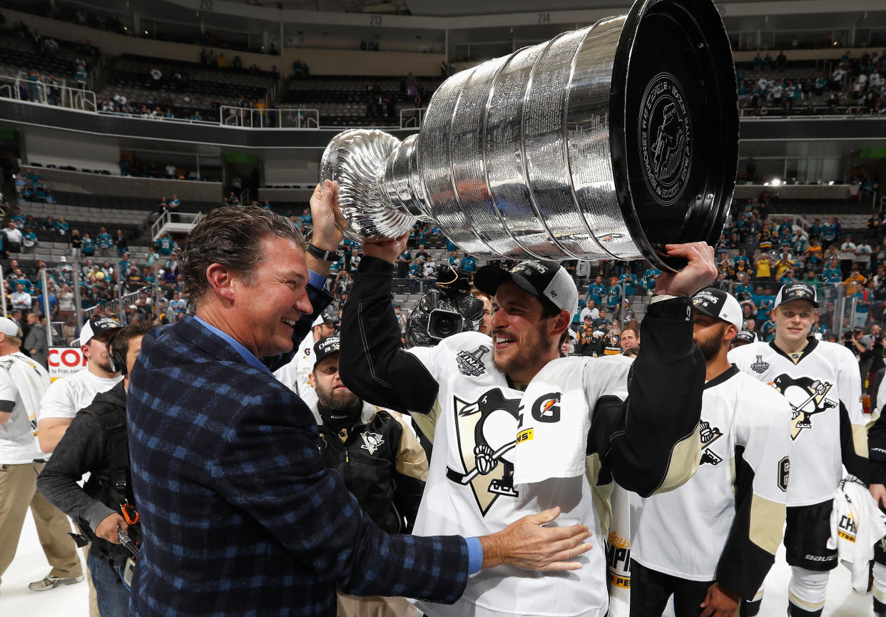 Without Pittsburgh's record losing streak, this scene might not have been possible. (Gregory Shamus/NHLI via Getty Images)